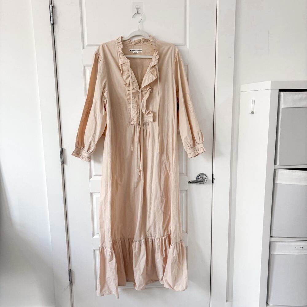 meadows Lavender Dress Blush Long Sleeve Maxi - Picture 5 of 10